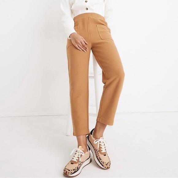 Madewell Twill Jacquard Tapered‎ Pants brown size M - Picture 1 of 9